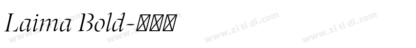 Laima Bold字体转换